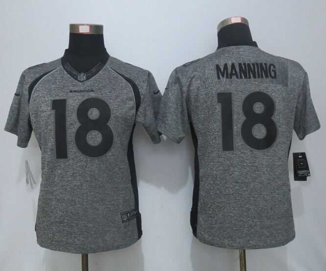 Women Limited Nike Denver Broncos #18 Manning Stitched Gridiron Gray Jersey,We sell and wholesale Women Limited Nike Denver Broncos #18 Manning Stitched Gridiron Gray Jersey on line form chian!